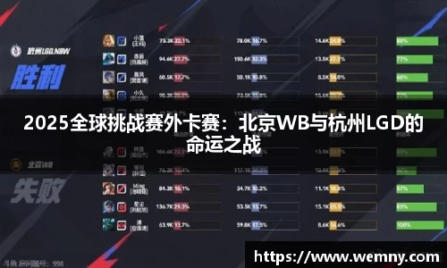 2025全球挑战赛外卡赛：北京WB与杭州LGD的命运之战